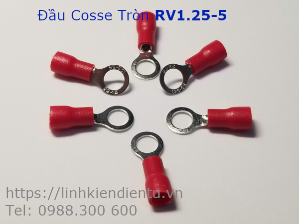 Đầu Cosse Tròn RV1.25-5 màu đỏ