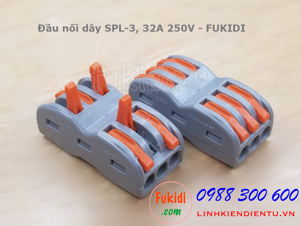 Cút nối dây, đầu nối hai cặp dây điện SPL-3 PCT-2133 32A 250V