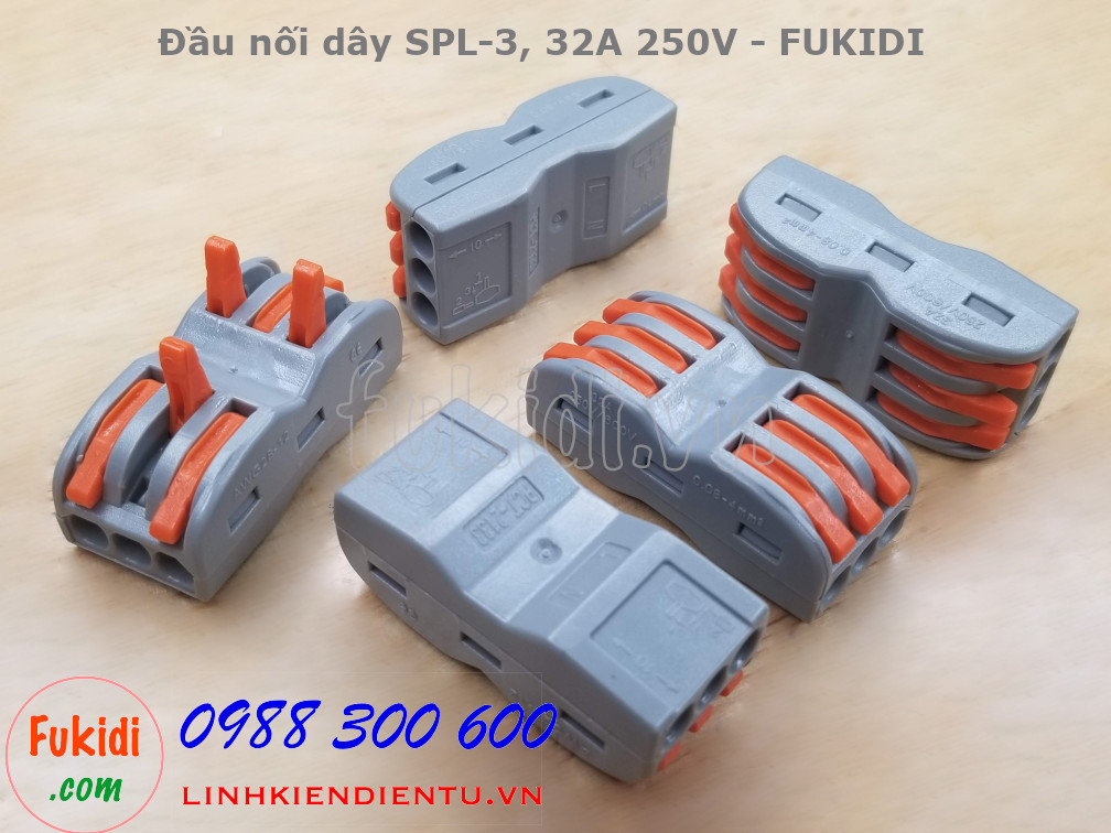 Cút nối dây, đầu nối hai cặp dây điện SPL-3 PCT-2133 32A 250V