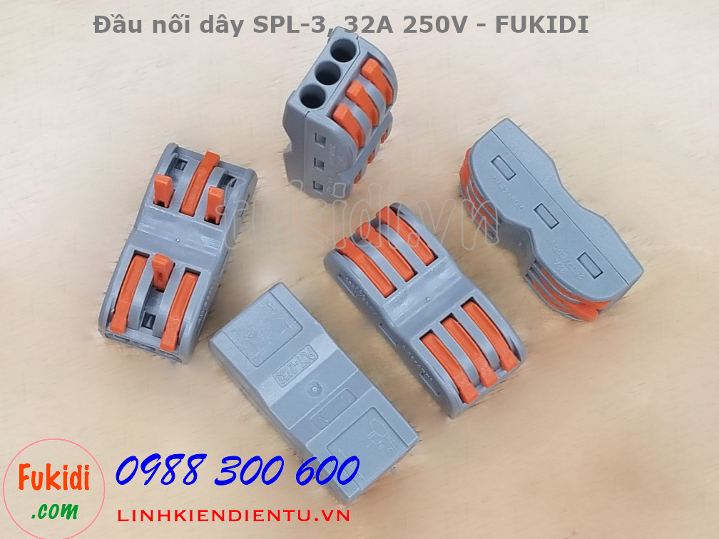 Cút nối dây, đầu nối hai cặp dây điện SPL-3 PCT-2133 32A 250V