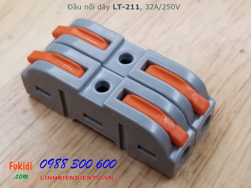 Cút nối dây, đầu nối hai cặp dây điện SPL-211 LT-211 32A 250V