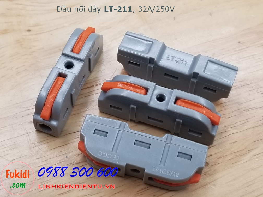 Cút nối dây, đầu nối hai cặp dây điện SPL-211 LT-211 32A 250V