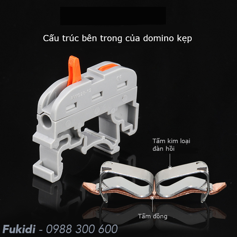 Cấu trúc bên trong của domino kẹp - có diện tích tiếp xúc điện rất lớn