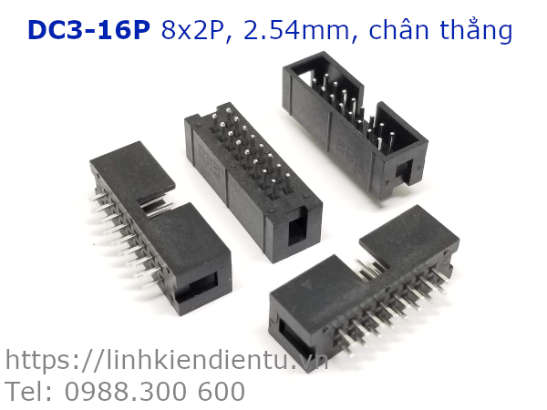 DC3-16P 8x2P DIP 2.54mm chân thẳng