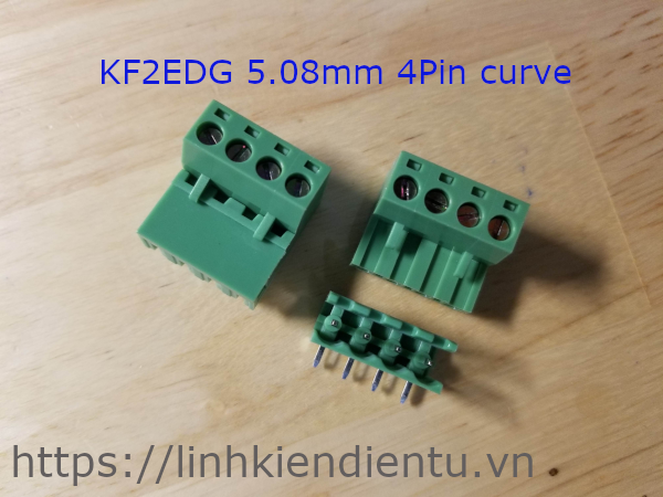 KF2EDG 5.08mm 4Pin - Jact cắm 4 chân, loại cong