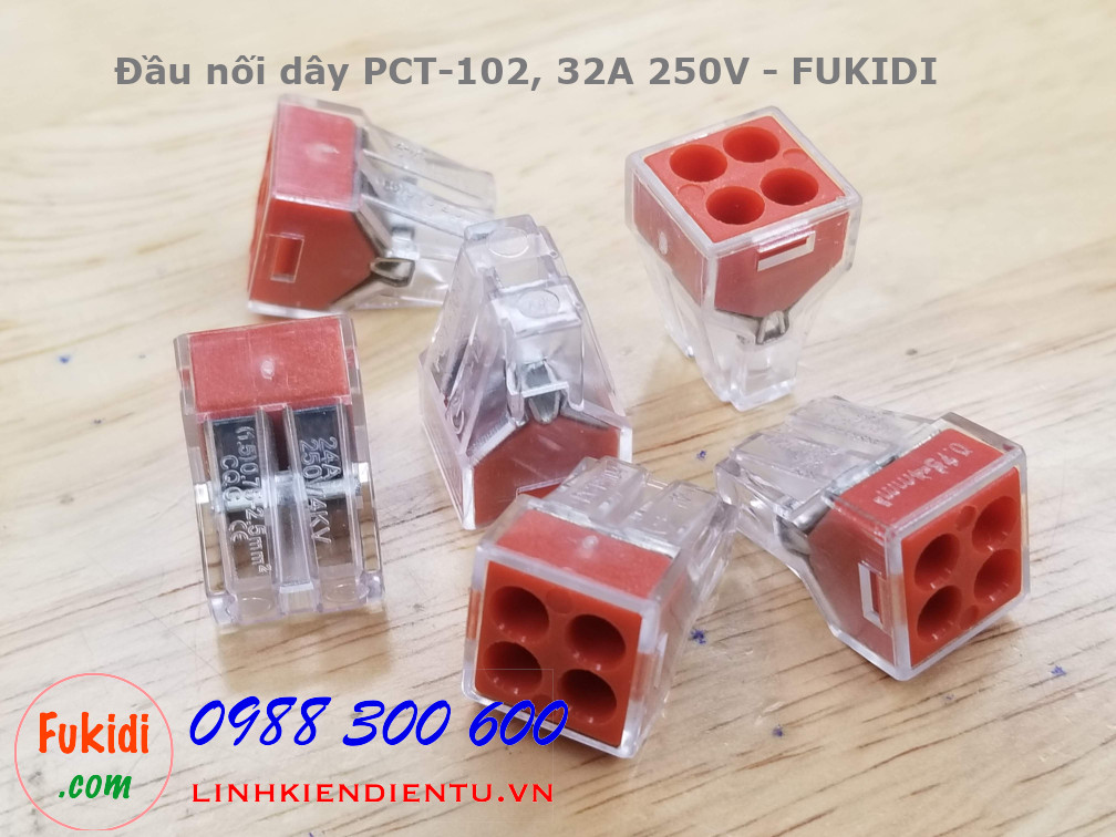 PCT-104 đầu nối dây vào một ra 3, dùng cho dây cứng (dây điện một lõi)