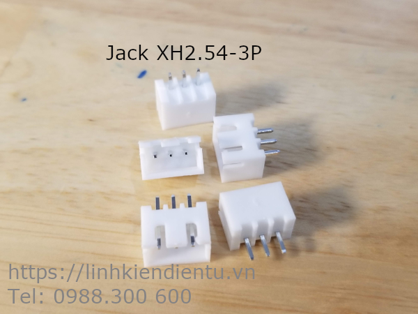 Jack cắm XH2.54-3P đực, 3 chân thẳng