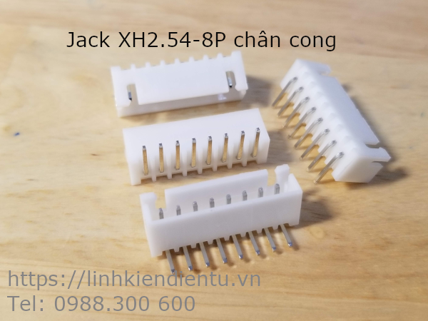 Jack cắm XH2.54-8P đực, 8 chân cong