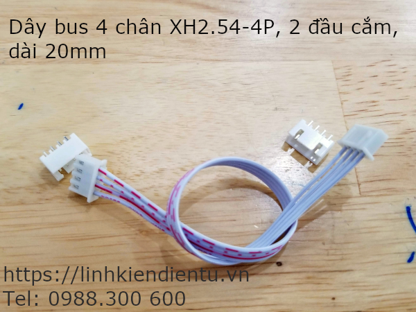 Dây bus XH2.54-4P hai đầu, dài 20cm