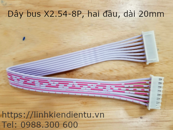 Dây bus XH2.54-8P hai đầu, dài 20cm