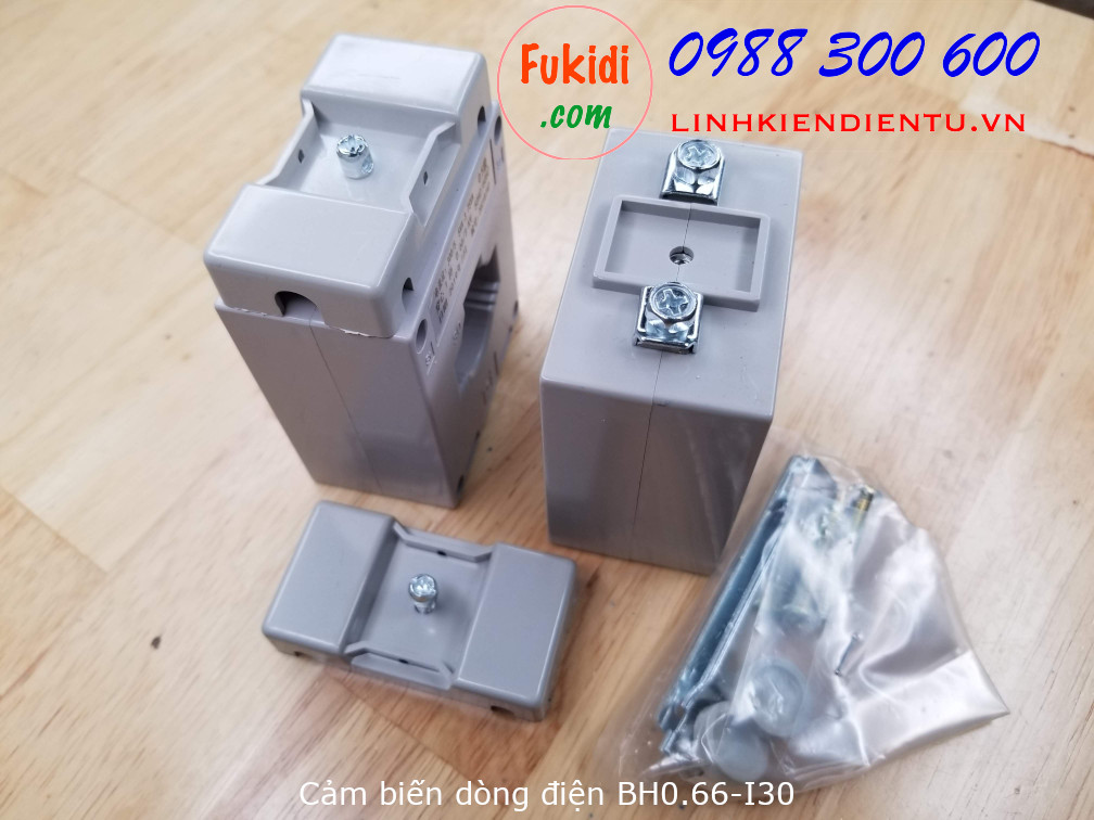 Cảm biến dòng điện BH0.66-I30 đo dòng điện 50A, 100A, 200A và 300A, ngõ ra 5A, khe luồn dây 30mm