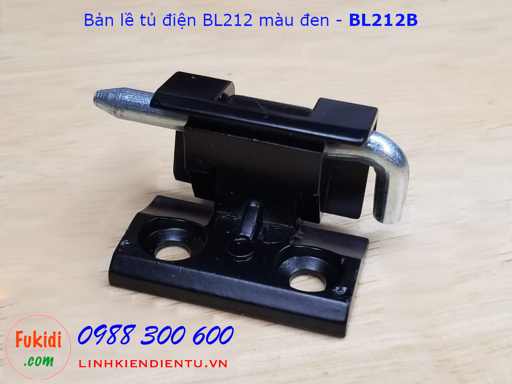 Bản lề tủ điện BL212 chất liệu nhôm nguyên khối màu đen - BL212B
