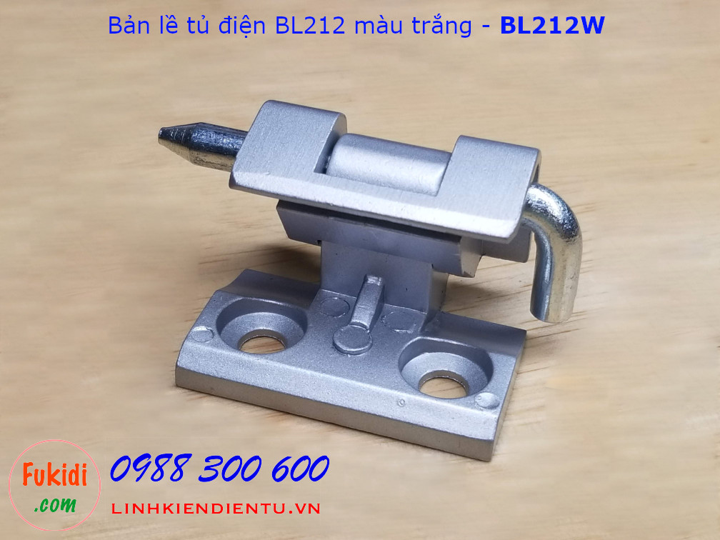Bản lề tủ điện BL212 chất liệu nhôm nguyên khối màu trắng - BL212W