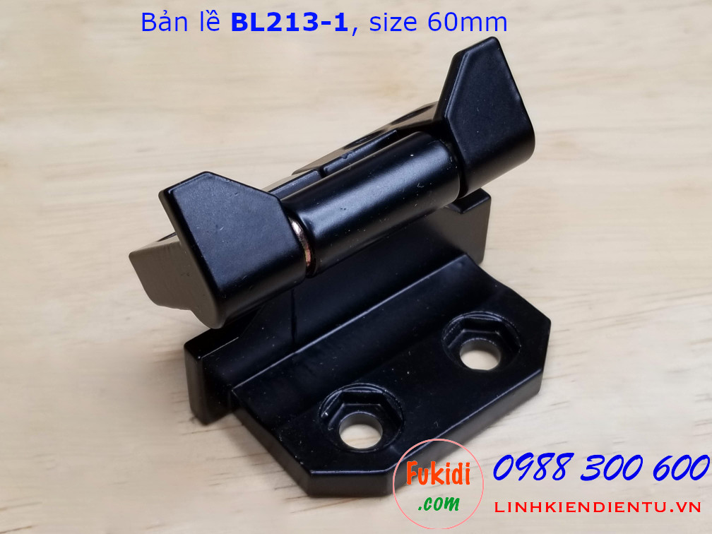 Bản lề BL213-1 chất liệu nhôm màu đen size 60mm