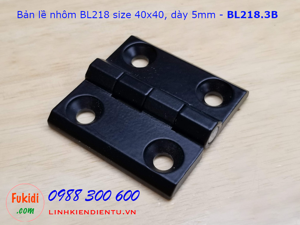 Bản lề tủ điện HL050 BL218-3 kích thước 40x40mm màu đen CL218-3B