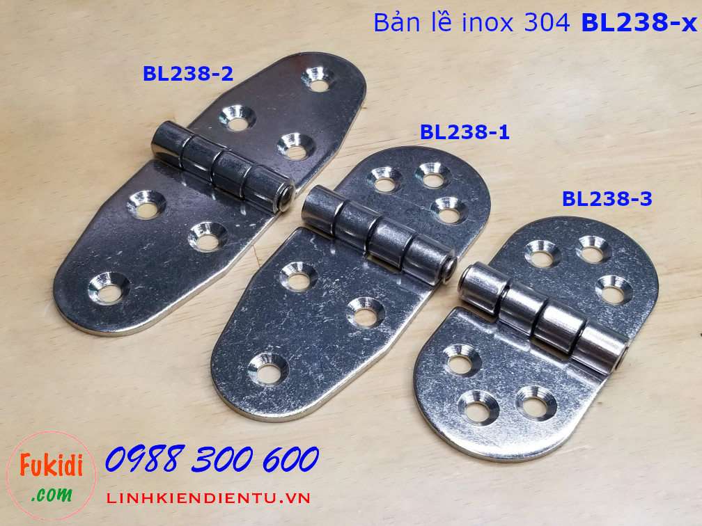 Bản lề inox 304 size 99.5x40mm dày 2.5mm - BL238-1