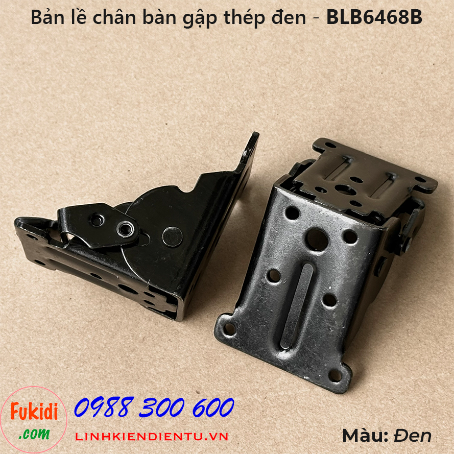 Bản lề chân bàn gập thép 64x68mm màu đen - BLB6468B