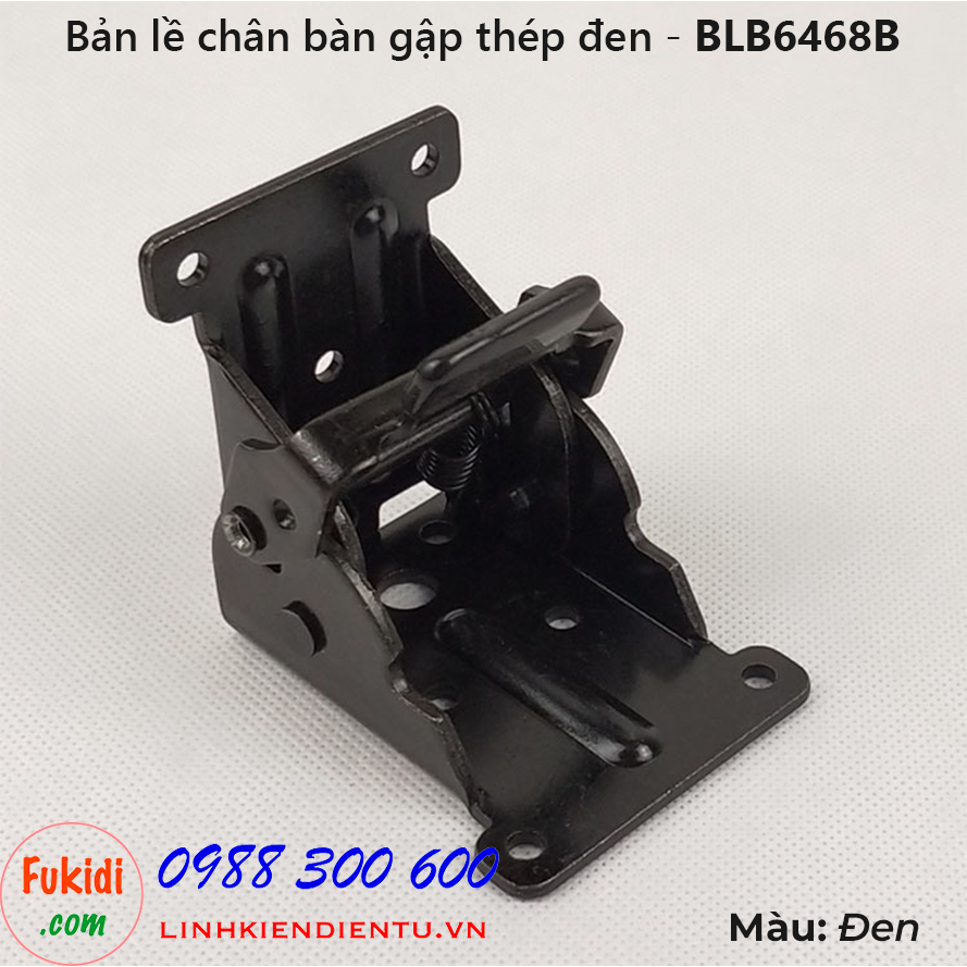 Bản lề chân bàn gập thép 64x68mm màu đen - BLB6468B