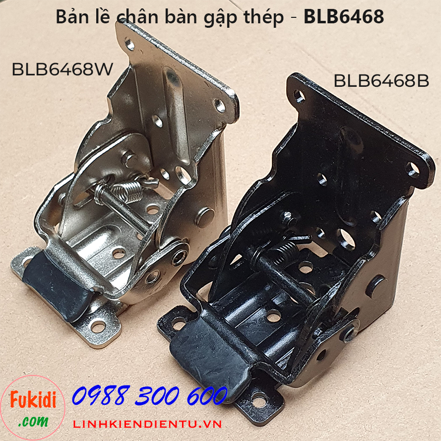 Bản lề chân bàn gập thép 64x68mm màu đen - BLB6468B