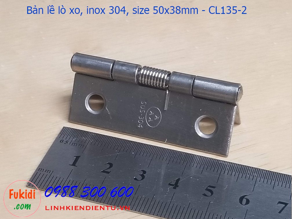 Bản lề lò xo inox 304 size 50x38mm CL135-2