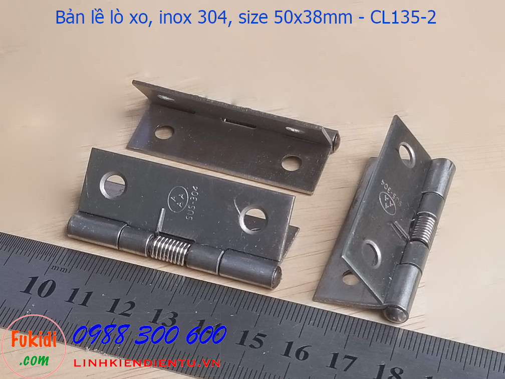 Bản lề lò xo inox 304 size 50x38mm CL135-2