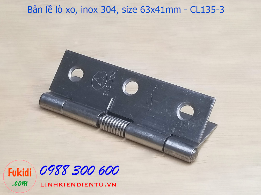 Bản lề lò xo inox 304 size 63x41mm CL135-3