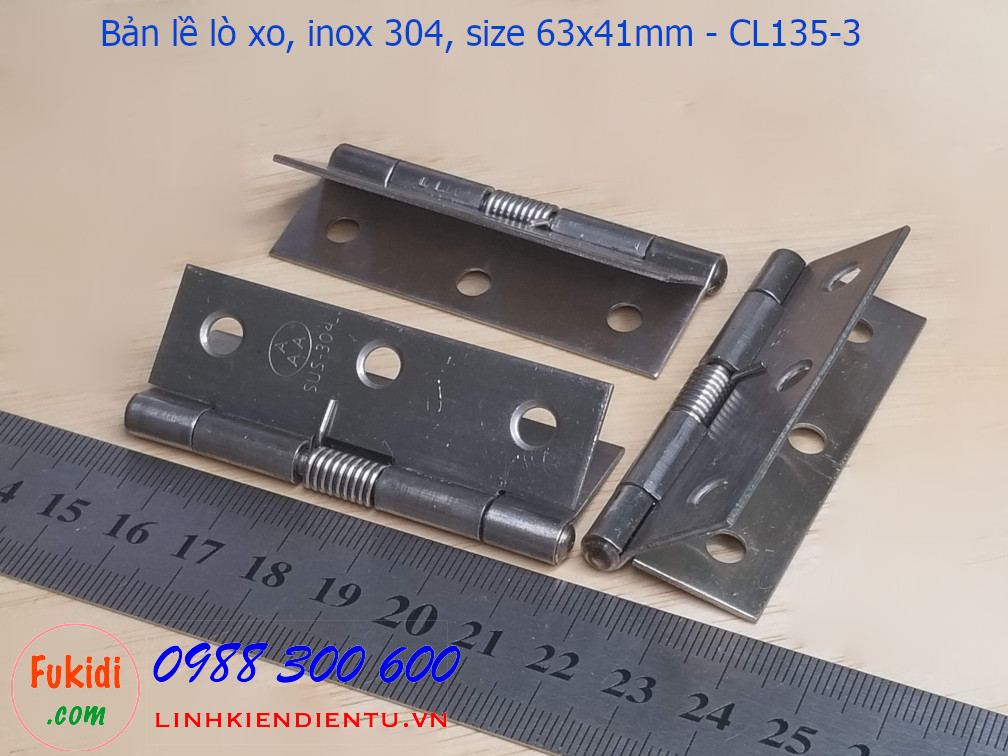 Bản lề lò xo inox 304 size 63x41mm CL135-3