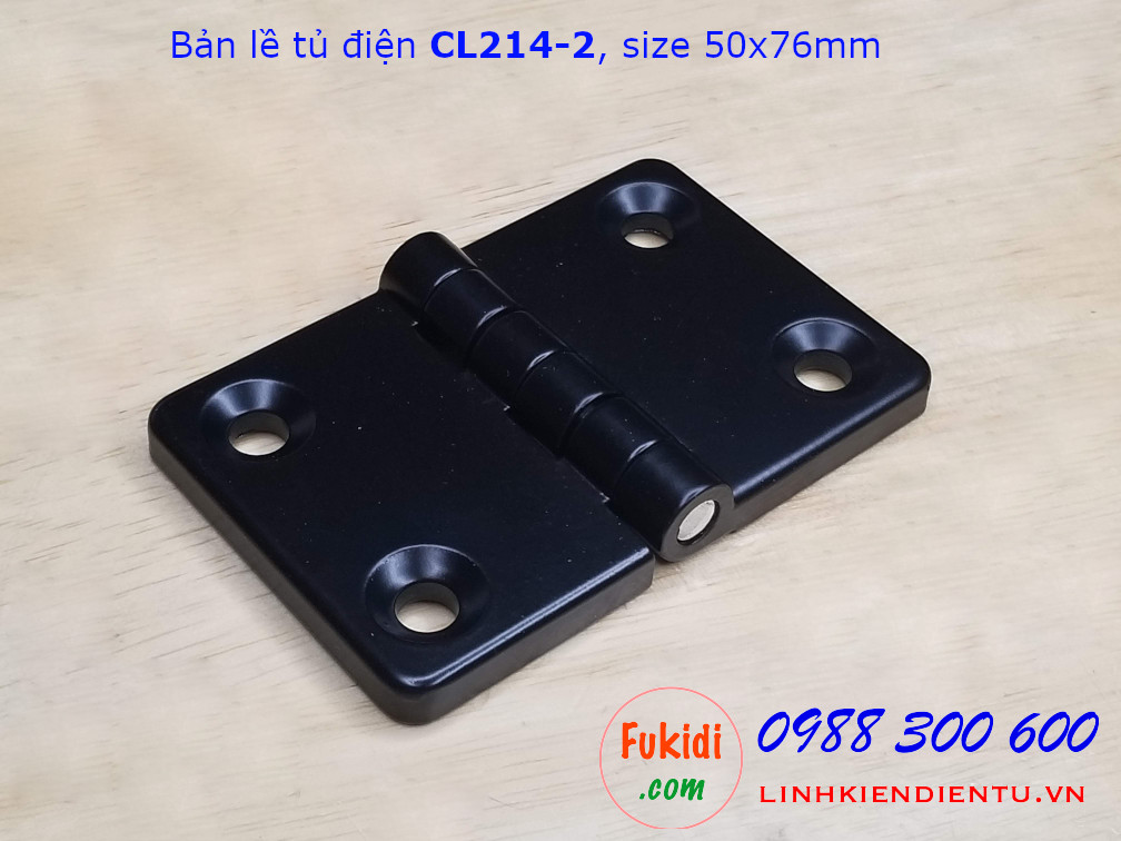 Bản lề tủ điện CL214-2 hợp kim kẽm kích thước 50x76mm màu đen - CL214-2B