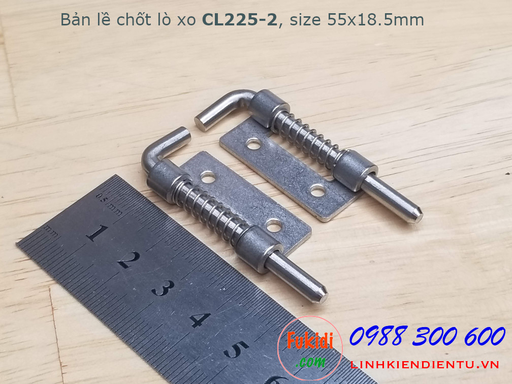Bản lề lò xo, inox 304 size 55x18.5mm dày 1.5mm, model CL225-2