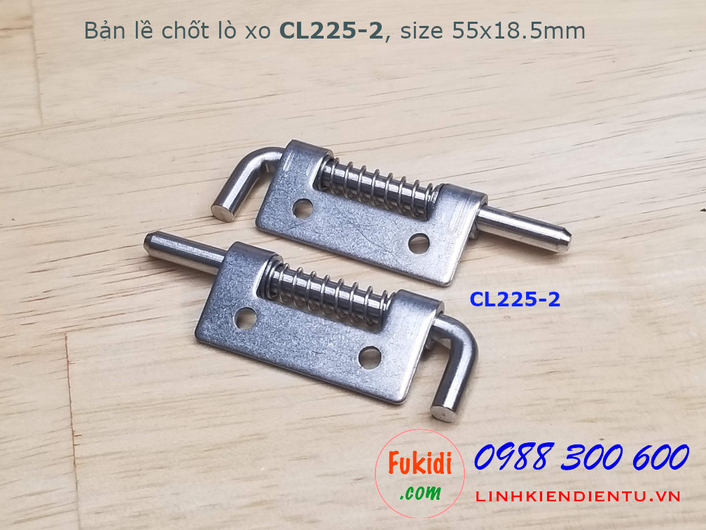 Bản lề lò xo, inox 304 size 55x18.5mm dày 1.5mm, model CL225-2