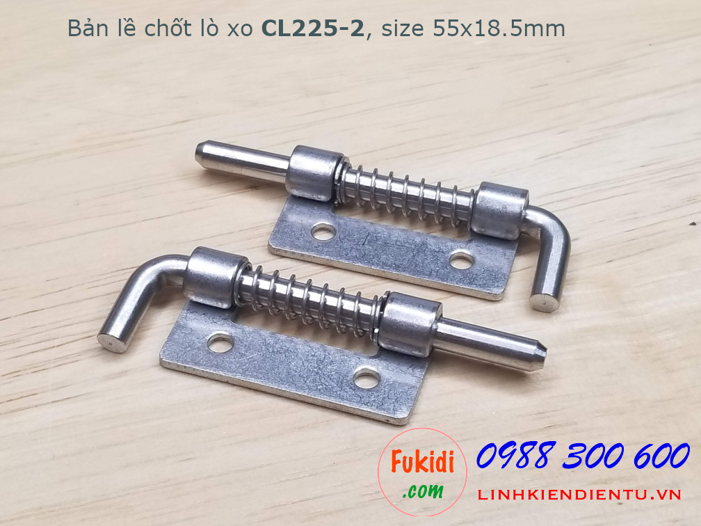 Bản lề lò xo, inox 304 size 55x18.5mm dày 1.5mm, model CL225-2