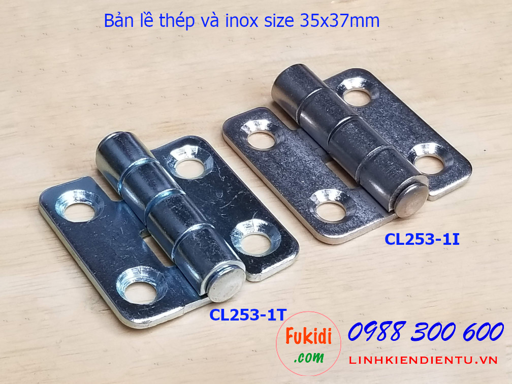 Bản lề tủ điện CL253-1 inox 304 size 35x37mm - CL253-1I