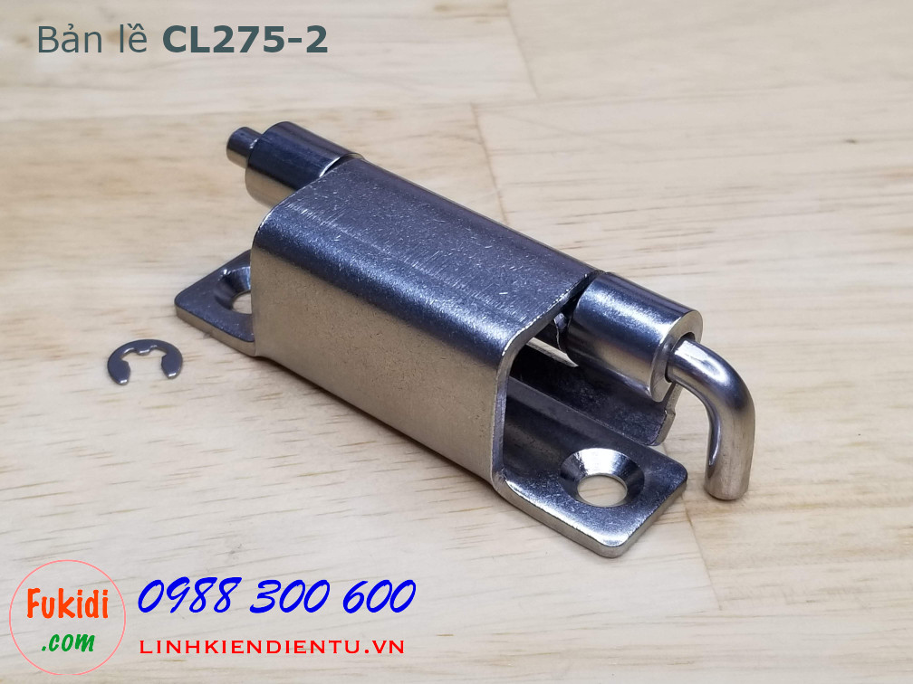 Bản lề tủ điện CL275-2 chất liệu SU304, size 95x21mm