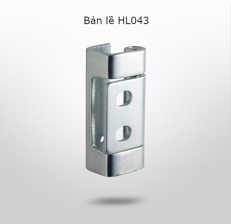 Bản lề tủ điện Hengzhu HL043, chất liệu thép mạ sáng, dài 70mm