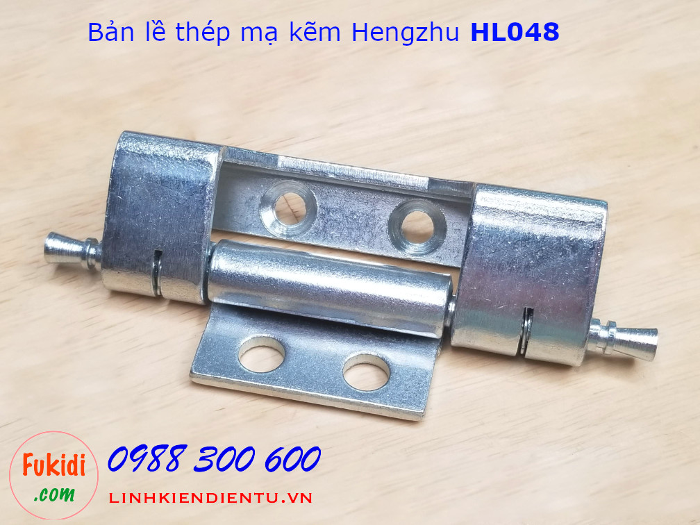 Bản lề tủ điện Hengzhu HL048 chất liệu thép mạ kẽm, dài 90mm