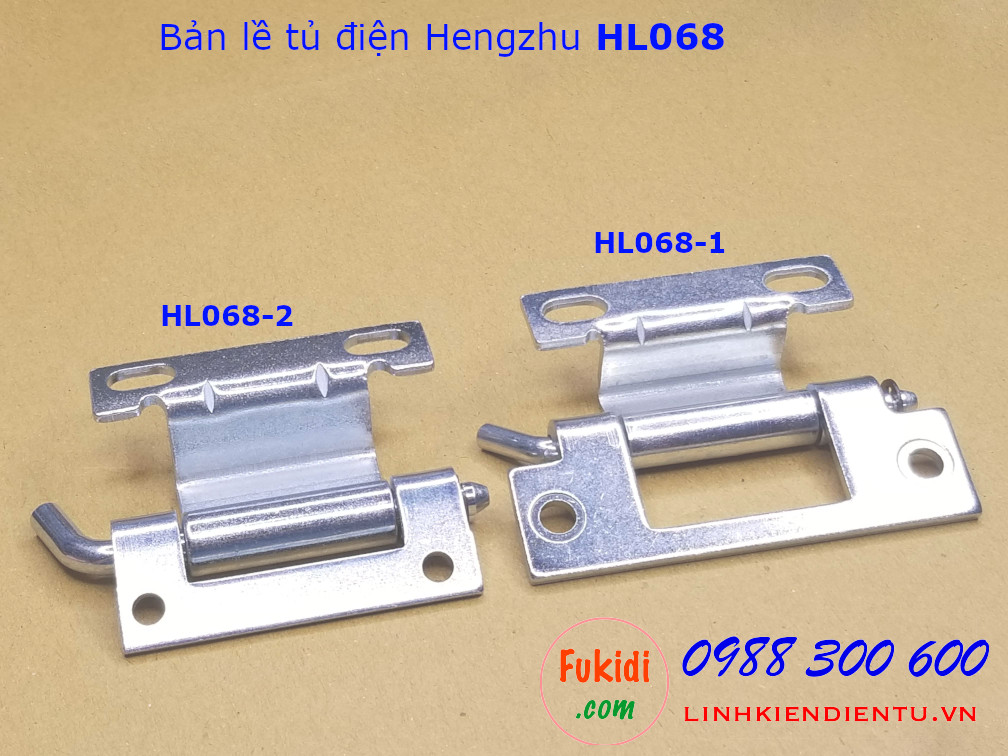 Bản lề tủ điện Hengzhu HL068-2, chất liệu thép mạ