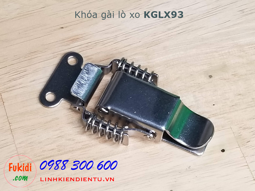 Khóa gài lò xo, inox 304 kích thước 93x47mm KGLX93