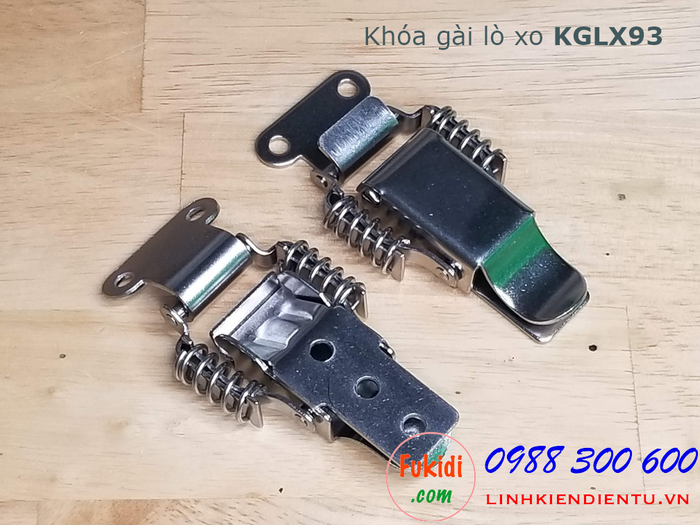Khóa gài lò xo, inox 304 kích thước 93x47mm KGLX93
