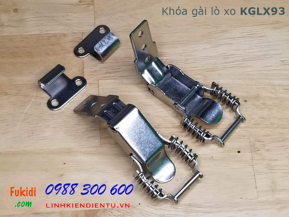 Khóa gài lò xo, inox 304 kích thước 93x47mm KGLX93
