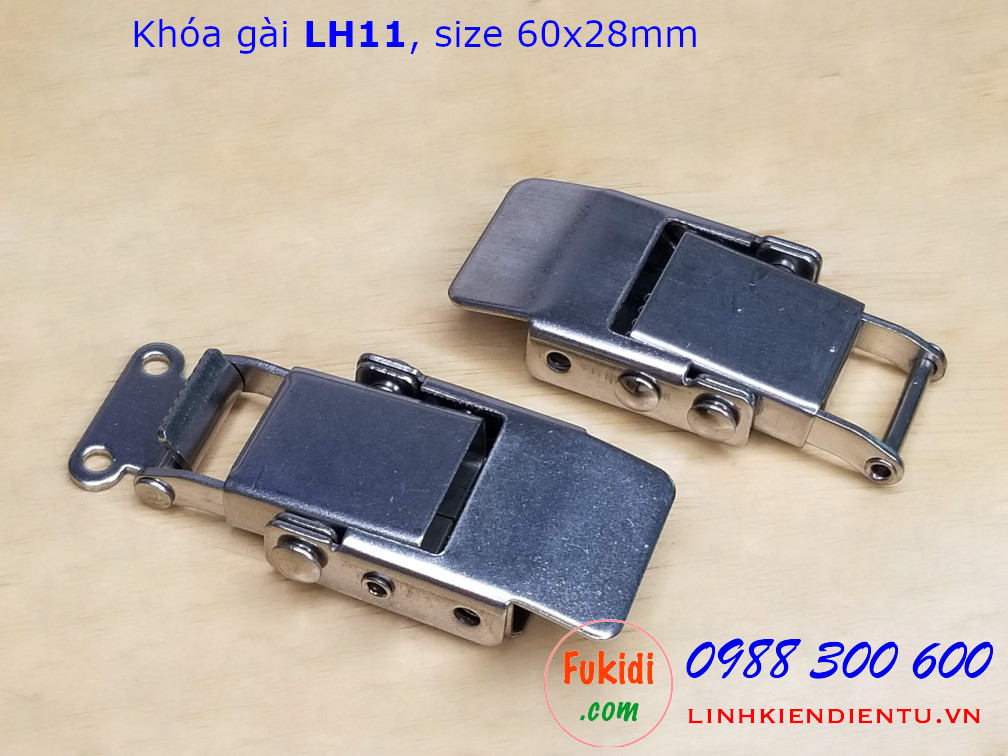 Khóa gài LH11 thép kích thước 60x28mm - LH11T