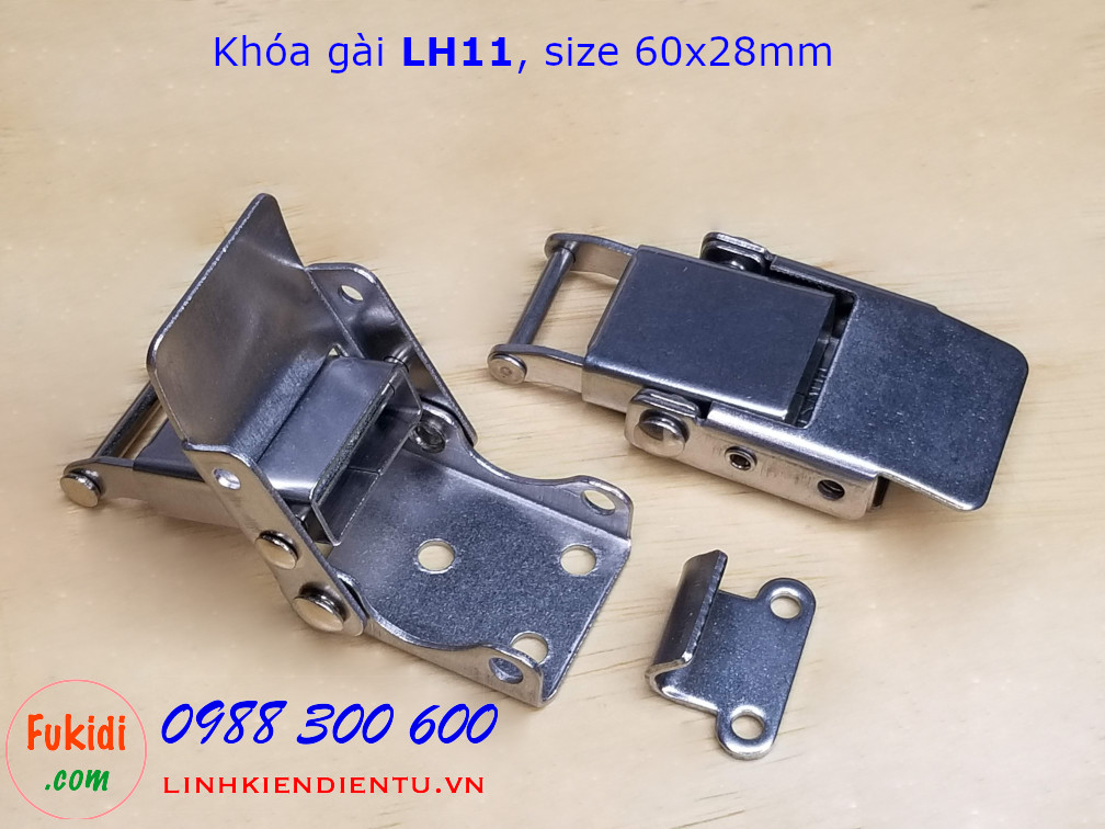Khóa gài LH11 thép kích thước 60x28mm - LH11T