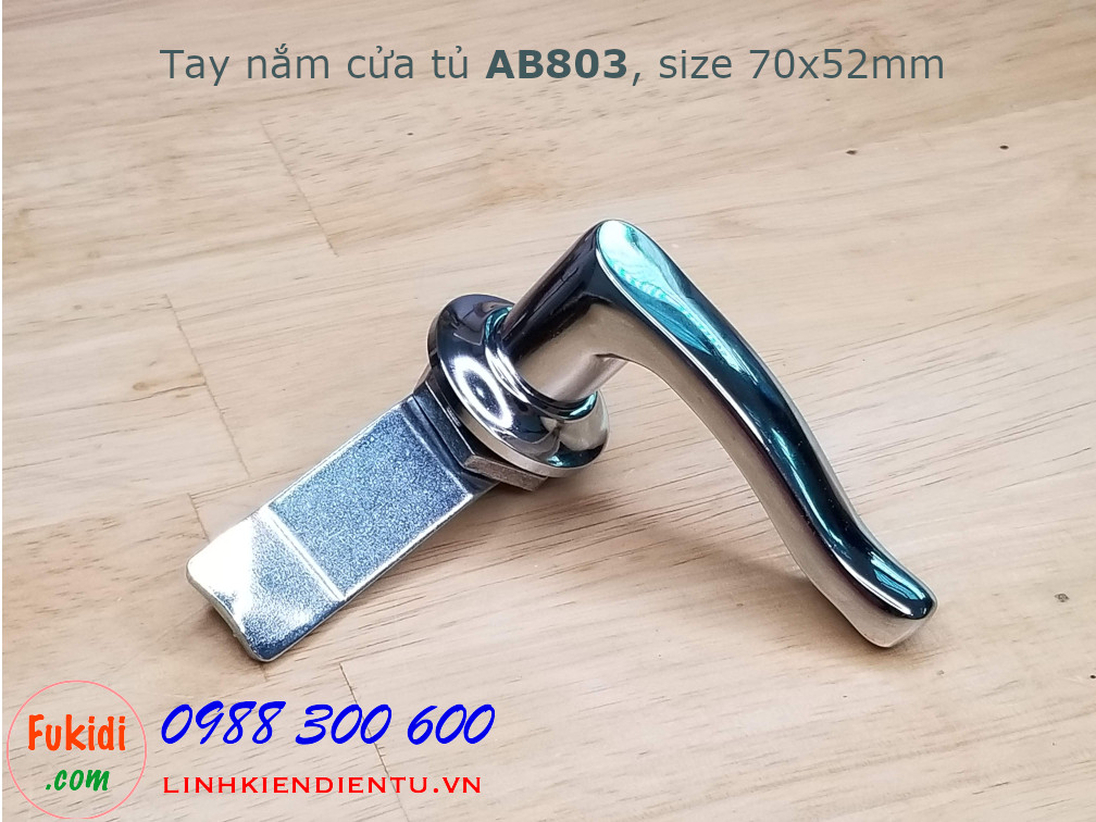 Tay nắm cửa tủ hợp kim nhôm không khóa AB803 màu trắng bạc