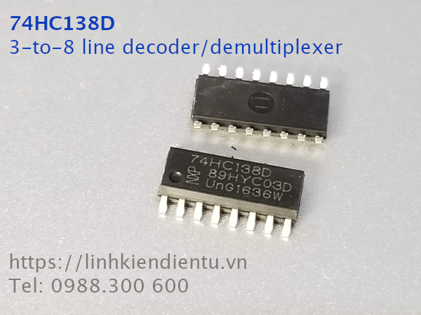 74HC138D 3-to-8 line decoder/demultiplexer
