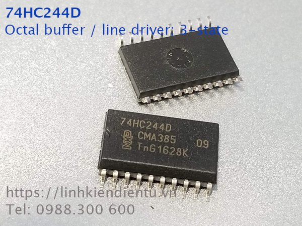 74HC244D Octal buffer / line driver; 3-state