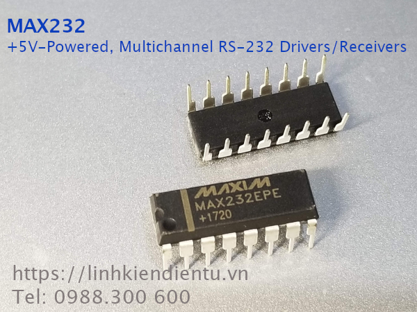 MAX232 +5V-Powered, Multichannel RS-232 Drivers/Receivers