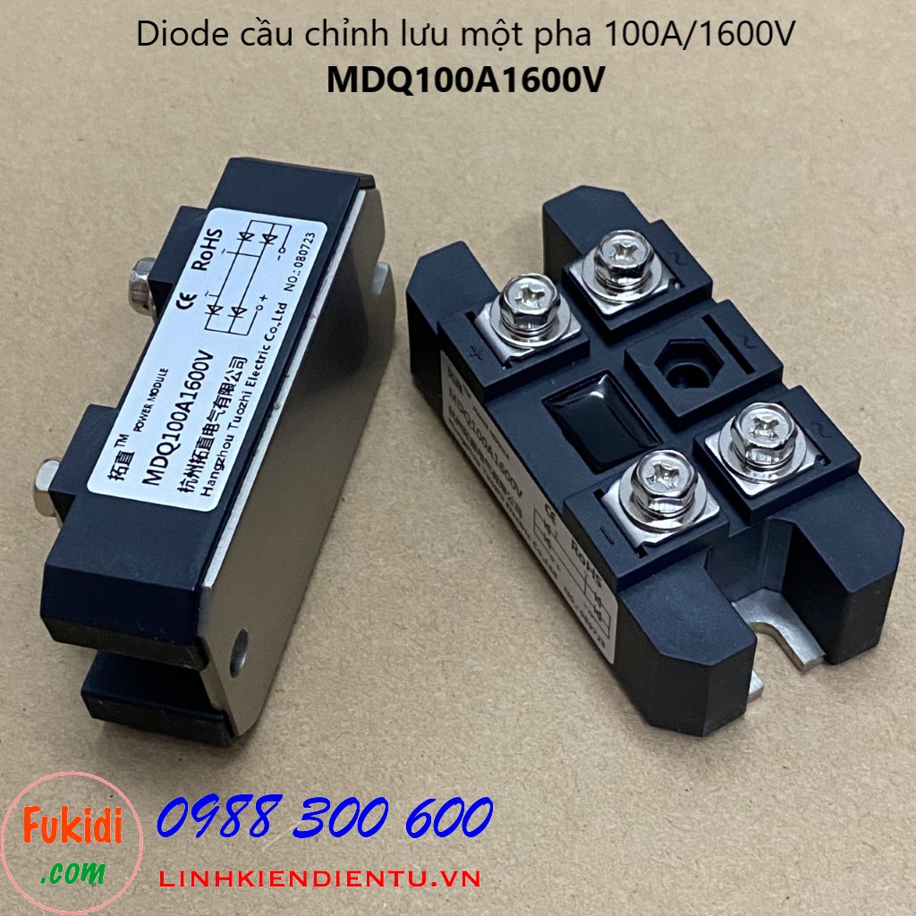 Diode cầu chỉnh lưu một pha 100A/1600V - MDQ100A1600V
