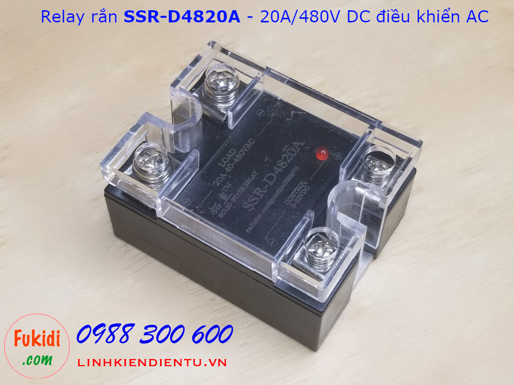 Module relay rắn SSR 20A/480VAC DC điều khiển AC SSR-D4820A