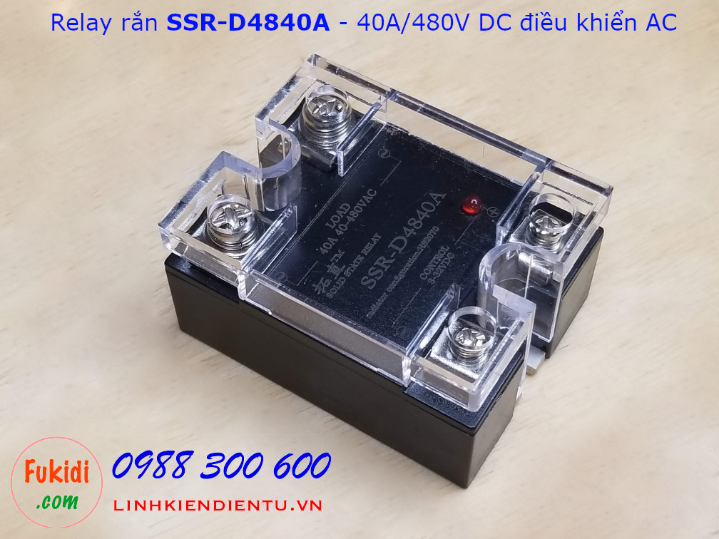 Module relay rắn SSR 40A/480VAC DC điều khiển AC SSR-D4840A