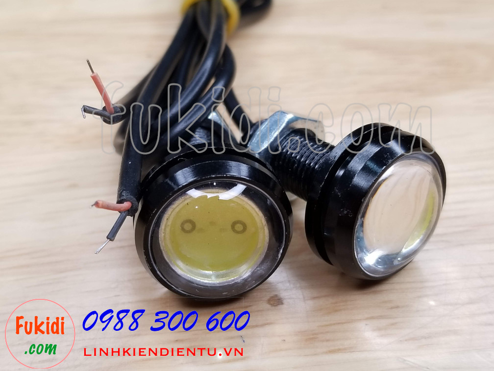 Đèn xi nhan cúc áo LED phi 23mm, điện áp 12V sáng màu đỏ 