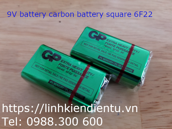 GP 9V battery carbon battery square 6F22